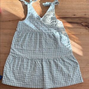 Vineyard Vines Aqua and White Checkered Dress